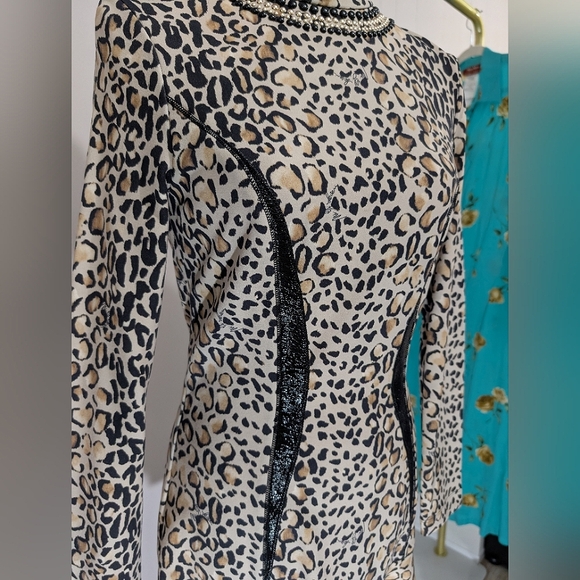 maria grazia severi leopard print Signature dress Size 42 It US 6 - Picture 4 of 11